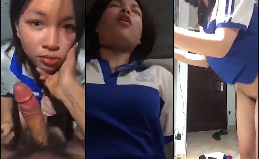 [Hot] Bảo Ngân 2k5 sinh viên lộ clip địt nhau với bạn học khi còn mặc nguyên đồng phục trường