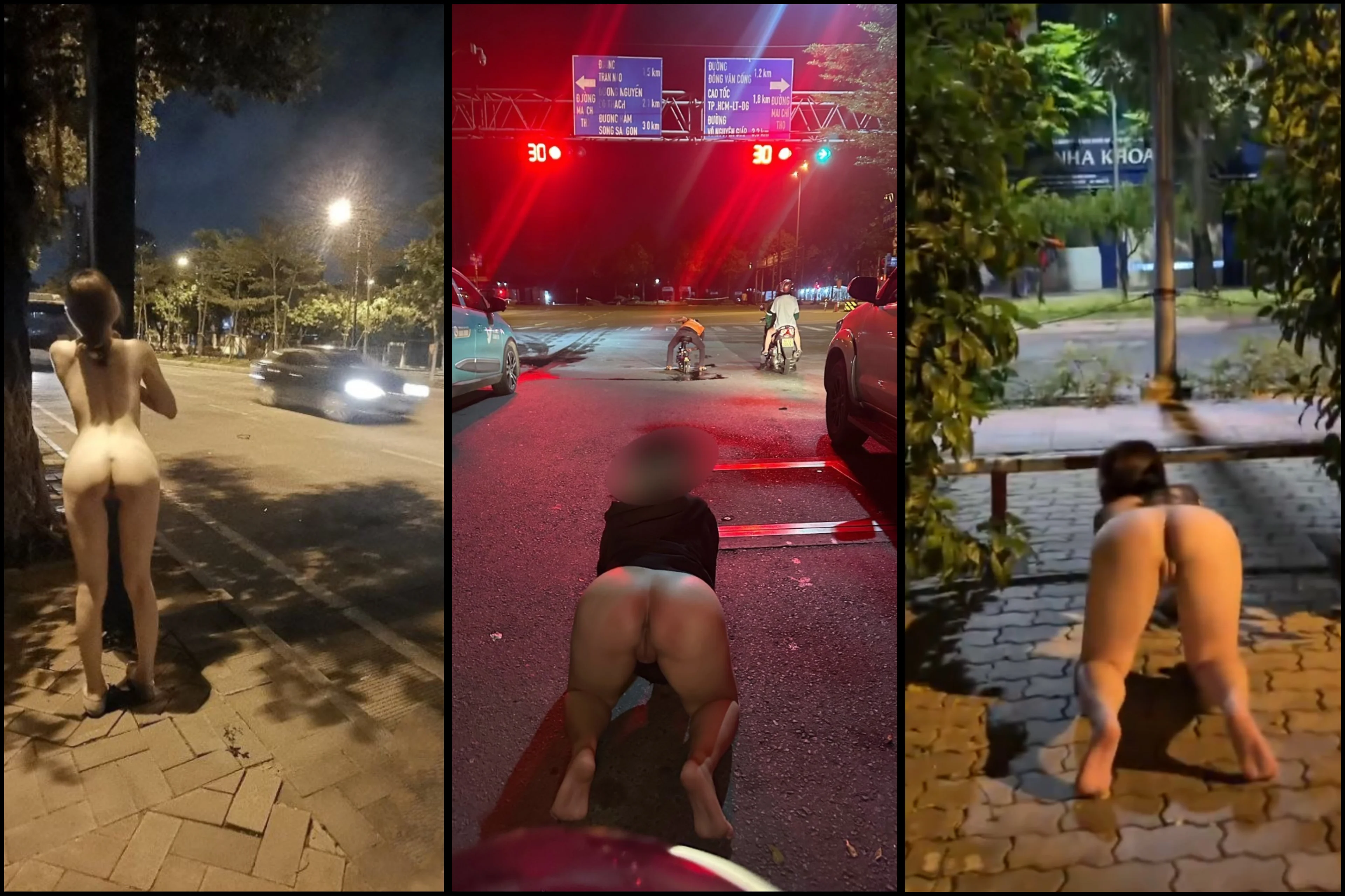 [Hot] Múi mít siêu dâm public cực bạo trần truồng giữa lòng SG đông xe qua lại